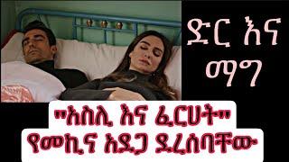 Dir Ena Mag episode 39 - አስሊ እና ፈርሀት የመኪና አደጋ ደረሰባቸው  |ድር እና ማግ ክፍል 39 | Shimya episode 123|ሽሚያ 123|