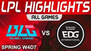 BLG vs EDG Highlights ALL GAMES LPL Spring Season 2023 W4D7 Bilibili Gaming vs EDward Gaming by Oniv