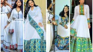 #Habesh#kemis Ethiopian #and Eritrean# cultural Dress New style best Ethiopian  Eritrean Traditional