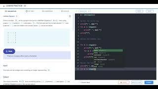 ccbp | Loop Control Statements | Coding Practice - 12 | Hollow Square - 2