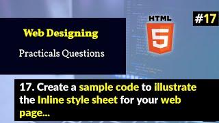 Create a sample code to illustrate the Inline style sheet for your web page...