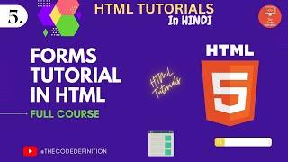 HTML Tutorial: Form & input, button tags in html how to create a form|| By  @theCodeDefinition ​