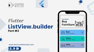 List View Builder | Flutter Tutorials for beginners 2022 | 2.9 Part B