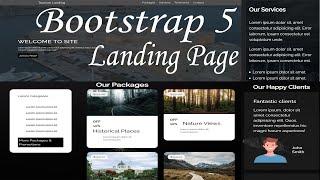 Bootstrap 5 Landing Page | Tourism Responsive Landing Page using Bootstrap 5 | Bootstrap 5 Tutorial