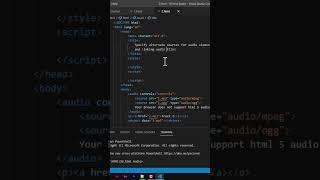 AUDIO EMBEDDING IN HTML PAGE | #shorts | #website | #html | #coding