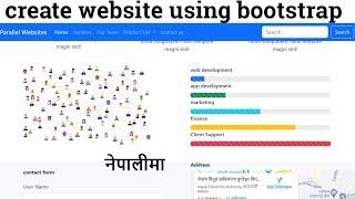 simple website design using bootstrap  | bootstrap responsive web design tutorial for beginners