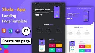 Complete Responsive App Landing Page Website | using Html  Css and Bootstrap | By Sekhsadi Academy