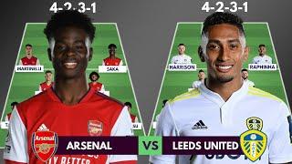 ARSENAL VS LEEDS UNITED Head to head potential starting lineups | Premier league 2021/2022