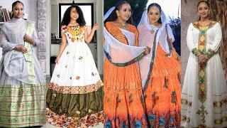 Habesha kemis Ethiopian cultural dress new style new habesha Traditional cloth 2020