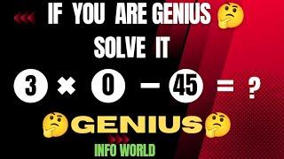 If You Are Genius ????Solve it ????255 #iq #maths #puzzle #genius