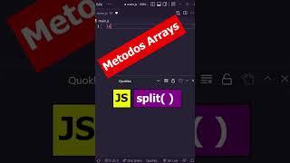 Aprende a utilizar el Método ???? SPLIT para manipular arreglos en JAVASCRIPT- #shorts