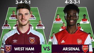 WEST HAM VS ARSENAL Head to head potential starting lineups | Premier league 2021/2022