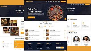 Restaurant Website using Bootstrap  |  How to Make a Restaurant Website using HTML & CSS