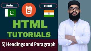 Learn HTML in Urdu and Hindi: Headings and Paragraphs | HTML Tutorial 5