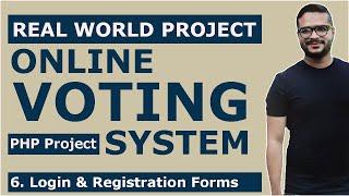 PHP Login and Register tutorial | Online Voting System Project in PHP with source code