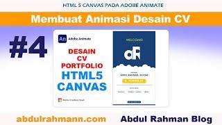 Membuat Animasi CV dan Portfolio Berbasis HTML5 CANVAS Dengan Adobe Animate 2022