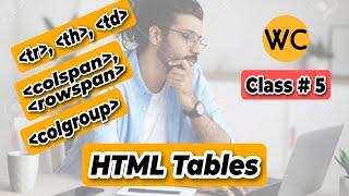 What are HTML Tables and how to use them? | Class # 5 | | HTML Tutorial | Urdu/Hindi | Wasimz Codemy