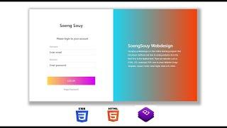 Design Form Login HTML5.2 CSS3