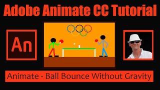 Adobe Animate - Ball Bounce No Gravity Position Keyframes Motion Tween Animate Beginner Tutorial