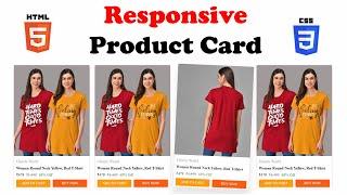 Responsive Product Card Using HTML & CSS