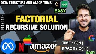 Factorial of number Recursive solution Full Playlist on Dynamic Programming Hello world #princebhai