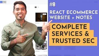 React Ecommerce Website Tutorial in Hindi #8:  Complete Services & Trusted Section ????