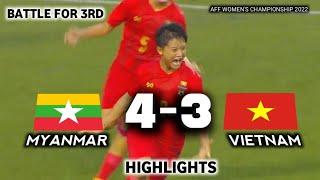 Myanmar vs Vietnam | Highlights | Battle for 3rd | AFF Women's Championship 2022