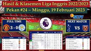 Hasil Liga Inggris Tadi Malam - Manchester United vs Leicester City - Klasemen EPL 2023 Pekan 24