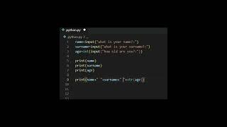 PYTHON  INPUT  #shorts #shortsvideo #shortsyoutubevideo