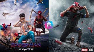 SpiderMan Photo Editing PicsArt | Spiderman No Way Home 2021 Photo Editing Hindi PicsArt | RTWORLD