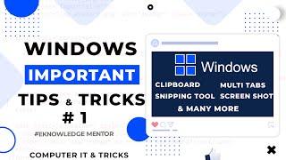 Windows Important Shortcuts | IT Tips & Tricks