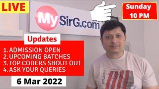 Sunday LIVE for MySirG Updates 6 Mar 2022