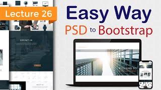 Learn PSD to Bootstrap | PSD file introduction | Lecture No 26 | Web Develoment Tutorial