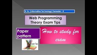 Web Programming || B.Sc.IT Sem 2 || Theory Exam Tips✔ || How to study for exam???? || Paper pattern✍