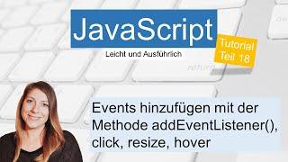 addEventListener, JavaScript Tutorial deutsch Teil 18