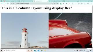 HTML Tutorial - How to create 2 column layout using display flex