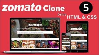 Zomato Clone using  HTML & CSS  || Part-5 Food Delivery Site || Developer Dude -- Web Development