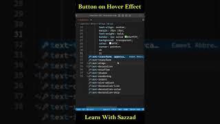 How to Make a Button on Hover by using HTML & CSS #reels #short #html #css