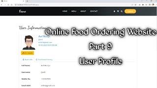 Online Food Ordering Website Part 9 Using Asp.Net C# & Sql Server | User Profile