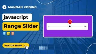 How to Make Range Slider in HTML and CSS | Range Slider HTML CSS Javascript