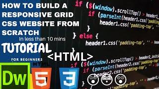 Build a Responsive Grid CSS website from Scratch