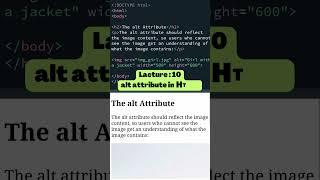 alt attribute in HTML #webdevelopment #html #css #coding #ytshorts #shorts #codingshorts