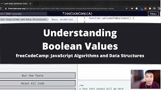 Understanding Boolean Values (Basic JavaScript) freeCodeCamp tutorial