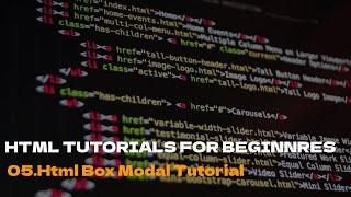 05.Html Box Modal Tutorial  | Html Tutorials For Beginners | #coding #webdesign