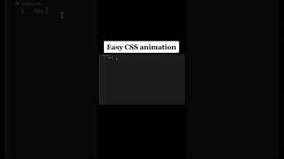 Easy CSS Animation #tutorial #css #html #html5 #htmltutorial #csstutorial