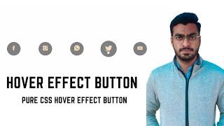 Social Media Hover Effect Button Round Shape | Social Media Hover Effect Button using html & Css