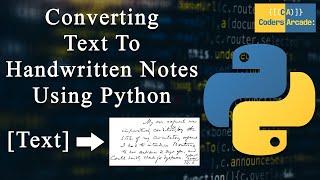 Converting Text To Handwritten Notes Using Python