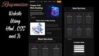 Full Responsive website design tutorial step by step with html css and javascript #css #web