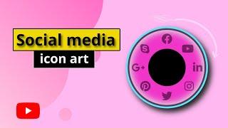 Social media icon graphic animation - CSS animation effects