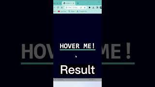 How to create text hover effect | HTML | CSS #shorts #short